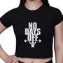 Imagem de Cropped Blusa Manga Curta 100% Algodão Basico No Days Off