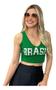 Imagem de Cropped Blusinha Tricô Feminina Copa Do Mundo Brasil 2022