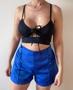 Imagem de Cropped Decotado Moda Blogueira com Bojo Top Tiras Blusinha Curta Moda Gringa Feminina