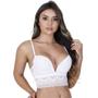 Imagem de Cropped em Renda Com Bojo Decote V Estilo Sedutor - VF53