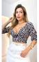 Imagem de Cropped Estampado Com Bojo Elastex Nas Mangas E Costas S8154