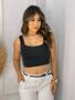 Imagem de Cropped Feminino Blogueira Estampa Lisa