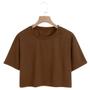 Imagem de Cropped Feminino Estampa Flores Raglan Manga Curta Cropped Leve Macio Top Cropped