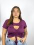 Imagem de Cropped Feminino Plus Size Com Manga Cores Moda Verão Ajustável Tendência