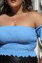 Imagem de Cropped Feminino Plus Size sem alça Ajustável Blogueira Verão 2025