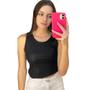 Imagem de Cropped feminino slim t/único básico ribana s/bojo 3058.c1