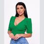 Imagem de Cropped Feminino Verde Tamanho M