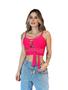 Imagem de Cropped Festa Corset Paete Top Brilhos Feminino Decote V Alcinha