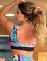 Imagem de Cropped Fitness Feminino sem Bojo Estampado 