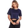 Imagem de Cropped Manga Curta Feminino Dry Proteção UV Blusa Blusinha Academia Treino