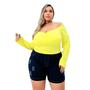 Imagem de Cropped Manga longa Luxo Plus Size Mid Size Drapa Plus Casual