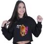 Imagem de Cropped Moletom Feminino Estampado com Capuz Presente Dia Das Mães