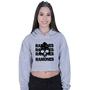 Imagem de Cropped Moletom Feminino Ramones Caveira World Rock