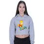 Imagem de Cropped Moletom Feminino The Simpsons Bart Skate