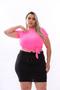 Imagem de Cropped multi formas Moda Plus Size Feminina Roupa Tendencia