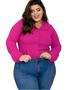 Imagem de  Cropped  Plus Size 44 ao 52 Inverno Frio Manga longa Social Com Mangas Bufantes - Eduarda