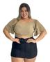 Cropped Plus Size Feminino de Manga Amarrar na Cintura 0313 - Bellucy Modas Imagem de Cropped Plus Size Feminino de Manga Amarrar na Cintura 0313