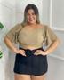 Cropped Plus Size Feminino de Manga Amarrar na Cintura 0313 - Bellucy Modas Imagem de Cropped Plus Size Feminino de Manga Amarrar na Cintura 0313