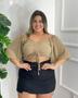 Imagem de Cropped Plus Size Feminino de Manga Com Flare Elastex 0237