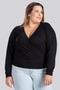 Imagem de Cropped Plus Size Transpassado Frente Decote "V"  Mangas Morcego - Serena