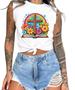 Imagem de Cropped T-Shirts Feminino Estampado Várias Estampas 54