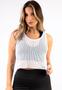 Imagem de Cropped Tela Transparente Fitness Academia Blusa Soltinha Telinha de Furinho