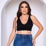 Imagem de Cropped Top Blusinha de Bojo Modal Tricot