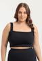 Imagem de Cropped top decote reto alça larga plus size suplex 3034a