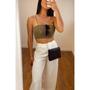 Imagem de Cropped top faixa feminino poliéster com bojo