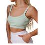 Imagem de Cropped Top Regata Canelado Riu Kiu Verde Claro 10653