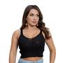 Imagem de Cropped Trico Blusa Alcinha Moda Blogueirinha Top Feminino Croped