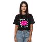 Imagem de Cropped Tshirt Camiseta Feminina Boca Rosa Girl Boquinha Love Beijo Amor