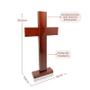 Imagem de Crucifixo com Base Para Evangélicos Sem Imagem Madeira 28cm