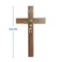Imagem de Crucifixo Com Cristo Cruz De São Bento Madeira Metal 31cm