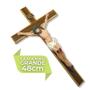 Imagem de Crucifixo Cruz Em Madeira Para Cozinha Grande 48cm
