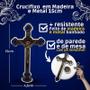 Imagem de Crucifixo Cruz Em Madeira Pequena Para Quarto 15cm