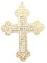 Imagem de Crucifixo Cruz Para Terço De Noiva Dupla Face Banho De Ouro