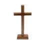 Imagem de Crucifixo Cruz Sem o Cristo De Mesa E Parede Madeira 19 Cm