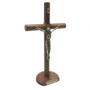 Imagem de Crucifixo De Mesa E Parede Medalha São Bento Ouro Velho 26 Cm