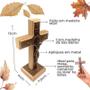 Imagem de Crucifixo De Mesa Madeira Pequeno Cruz de São Bento de Mão