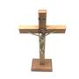 Imagem de Crucifixo De Mesa São Bento Madeira Clara 23 Cm