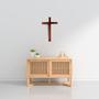 Imagem de Crucifixo De Parede Cruz De Madeira Ecumênica 50cm Evangelica Sem Imagem Rústica Para Altar Igreja Capela Minimalista