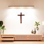 Imagem de Crucifixo De Parede Cruz De Madeira Ecumênica 50cm Evangelica Sem Imagem Rústica Para Altar Igreja Capela Minimalista