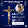 Imagem de Crucifixo De Parede Cruz Em Madeira Com Imagem 35cm
