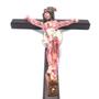 Imagem de Crucifixo De Parede Madeira Cristo Chagado Resina 50 Cm