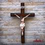 Imagem de Crucifixo De Parede Madeira E Resina 29 Cm