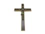 Imagem de Crucifixo De Parede Madeira Escura E Metal 34 Cm