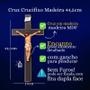Imagem de Crucifixo de Parede Madeira mdf Modelo Tradicional Grande Cruz de Pendurar Rustico com Cristo 44cm Artesanal Igreja Sala