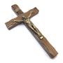 Imagem de Crucifixo De Parede Moldado São Bento Madeira OV 25 Cm