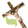 Imagem de Crucifixo De Parede Realista Cruz Grande De Madeira 48cm